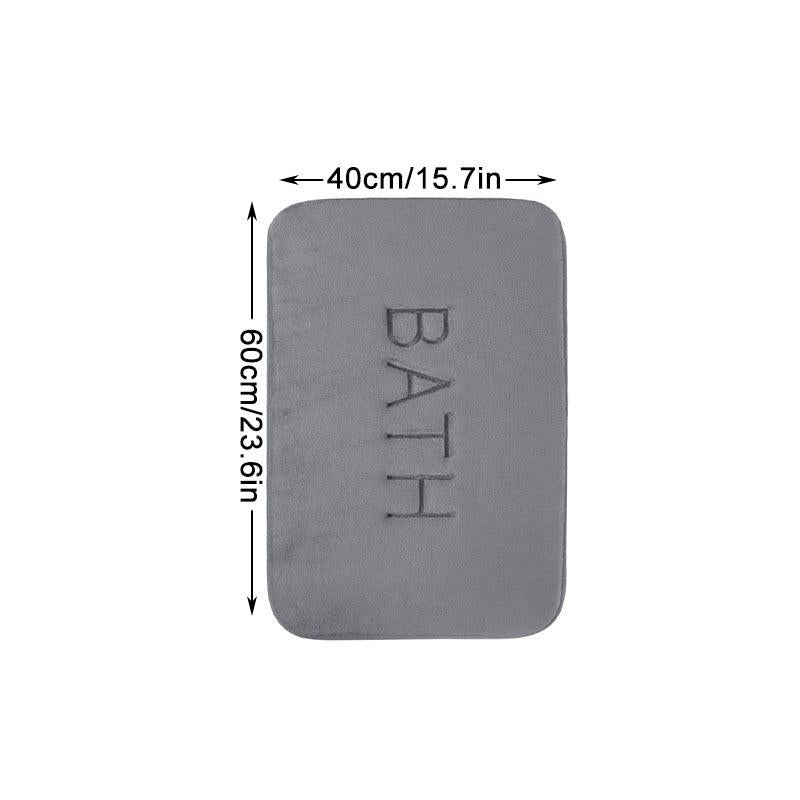 Letter Graphic Bath Rug Soft Non Slip Absorbent Bath Mat Machine Washable