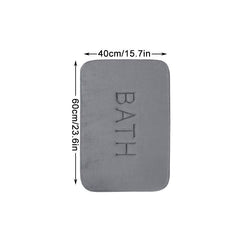 Letter Graphic Bath Rug Soft Non Slip Absorbent Bath Mat Machine Washable