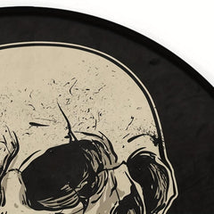 Skull Rose Flower Round Carpet Non Slip Rug Washable Floor Mats