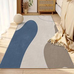 Modern Abstract 2X6ft Area Rug Low Pile for Living Room Bedroom Hallway Entryway