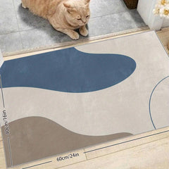 Modern Abstract 2X6ft Area Rug Low Pile for Living Room Bedroom Hallway Entryway