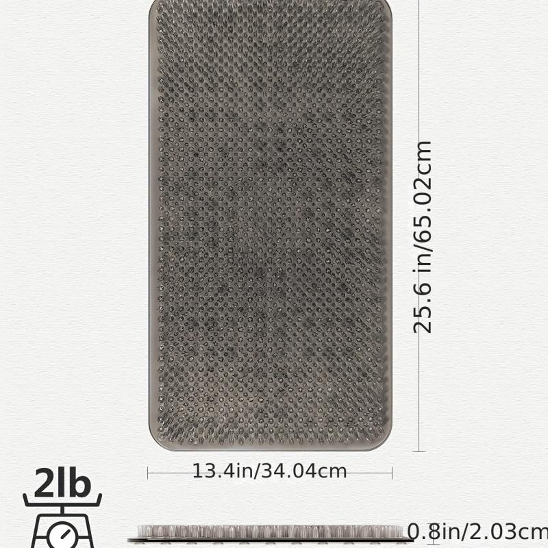 Anti-Slip Shower Stall Mat with Soft Bristles, Suction Cup Bath Rug