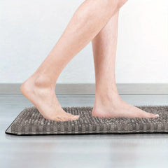 Anti-Slip Shower Stall Mat with Soft Bristles, Suction Cup Bath Rug