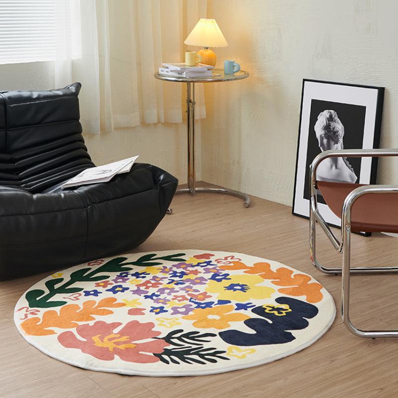 Thickened Shaggy Living Room Carpet Floral Cartoon Children Bedroom Fluffy Rug