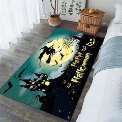 Halloween Decorative Area Rug Modern Crystal Velvet Soft Non-slip Mat
