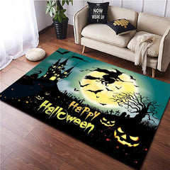 Halloween Decorative Area Rug Modern Crystal Velvet Soft Non-slip Mat