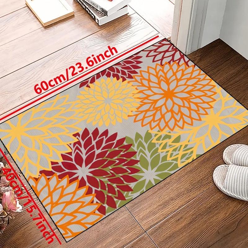 Flower Non-slip Resistant Rug for Living Room Bedroom Nursery Outdoor Decor