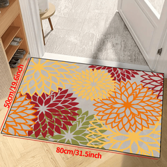 Flower Non-slip Resistant Rug for Living Room Bedroom Nursery Outdoor Decor