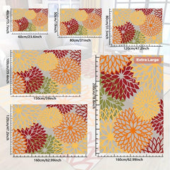 Flower Non-slip Resistant Rug for Living Room Bedroom Nursery Outdoor Decor