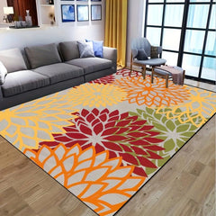 Flower Non-slip Resistant Rug for Living Room Bedroom Nursery Outdoor Decor