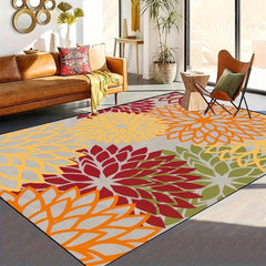 Flower Non-slip Resistant Rug for Living Room Bedroom Nursery Outdoor Decor