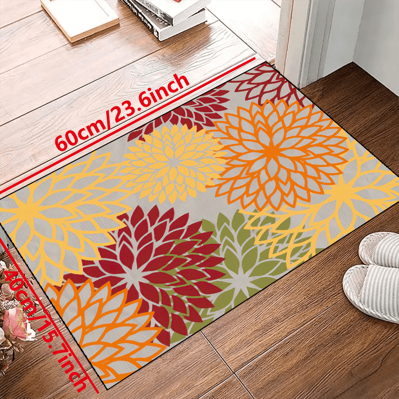 Flower Non-slip Resistant Rug for Living Room Bedroom Nursery Outdoor Decor