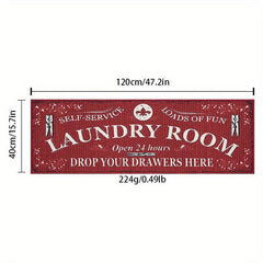 1pc Laundry Room Rug Non Slip Flannel Laundry Mats Home Decor