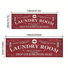1pc Laundry Room Rug Non Slip Flannel Laundry Mats Home Decor