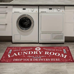 1pc Laundry Room Rug Non Slip Flannel Laundry Mats Home Decor