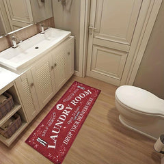 1pc Laundry Room Rug Non Slip Flannel Laundry Mats Home Decor
