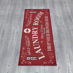1pc Laundry Room Rug Non Slip Flannel Laundry Mats Home Decor