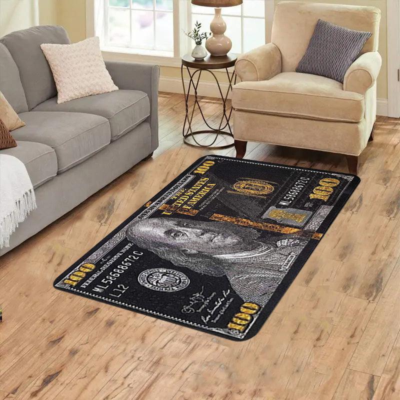 Thickened Money Rugs Soft Cozy 100 Dollor Bill Area Rug