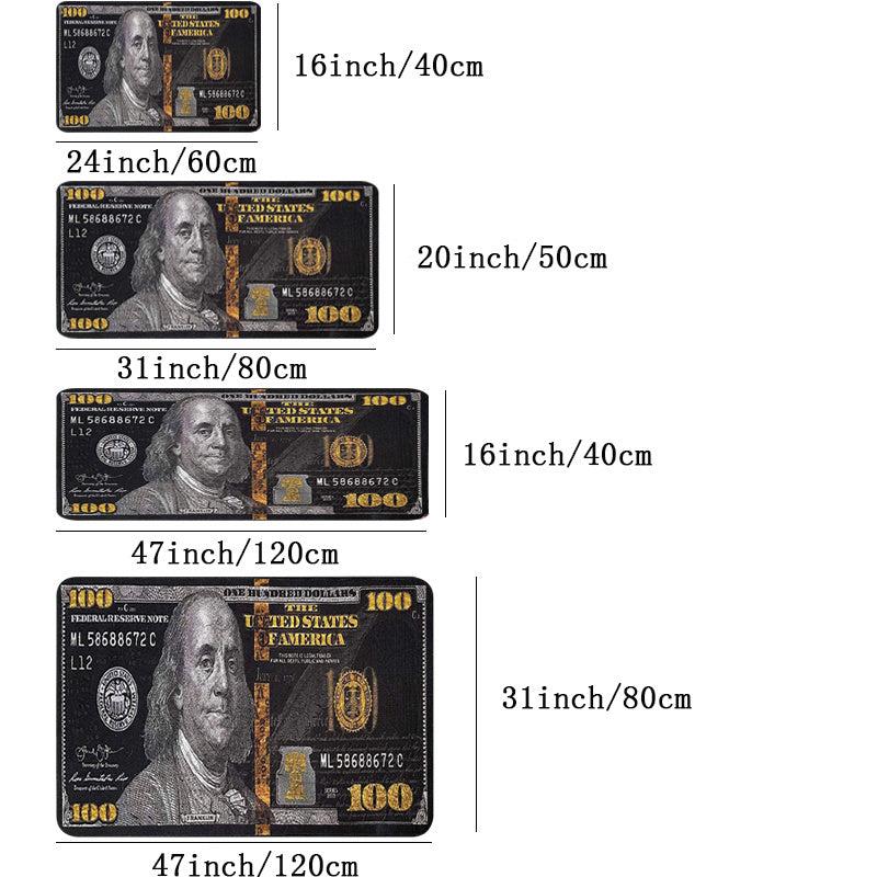 Thickened Money Rugs Soft Cozy 100 Dollor Bill Area Rug