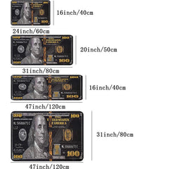 Thickened Money Rugs Soft Cozy 100 Dollor Bill Area Rug