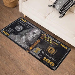 Thickened Money Rugs Soft Cozy 100 Dollor Bill Area Rug