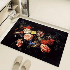 Flower Pattern Non Slip Area Rug Indoor Carpet Doorway Mat