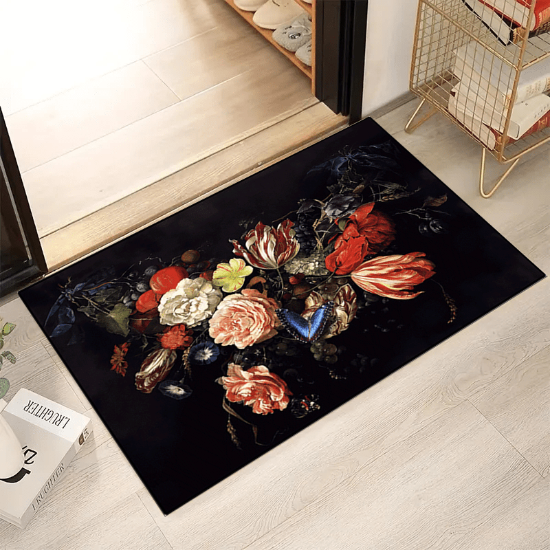 Flower Pattern Non Slip Area Rug Indoor Carpet Doorway Mat