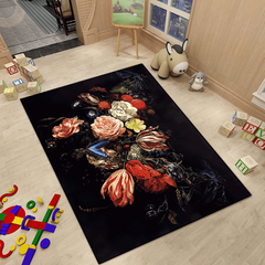 Flower Pattern Non Slip Area Rug Indoor Carpet Doorway Mat