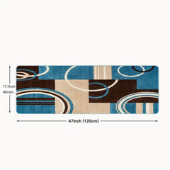 Modern Geometric Kitchen Mat Anti Slip Hallway Balcon Polyester Carpet Absorbent