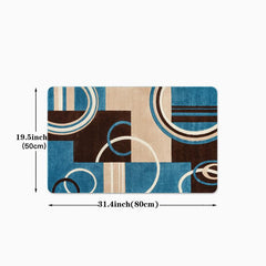 Modern Geometric Kitchen Mat Anti Slip Hallway Balcon Polyester Carpet Absorbent