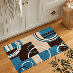 Modern Geometric Kitchen Mat Anti Slip Hallway Balcon Polyester Carpet Absorbent