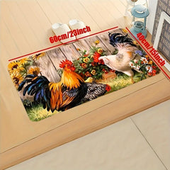Vintage Rooster Kitchen Floor Mat Non-slip Waterproof