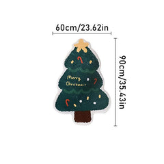 Christmas Tree Irregular Shaped Rug for Bedroom Living Room Decor