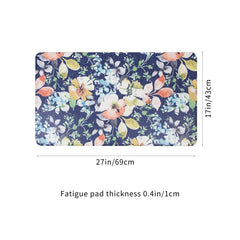 Flower Printed Kitchen Mat Soft Waterproof Floor Mat Home