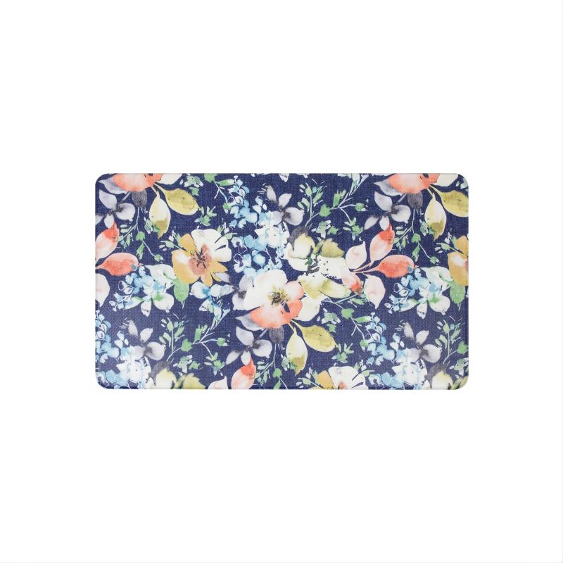 Flower Printed Kitchen Mat Soft Waterproof Floor Mat Home