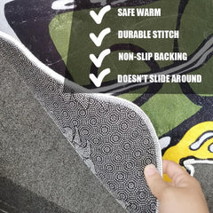 Thick Fluffy Faux Cashmere Area Rug - Soft Living Room Bedroom Throw Rug