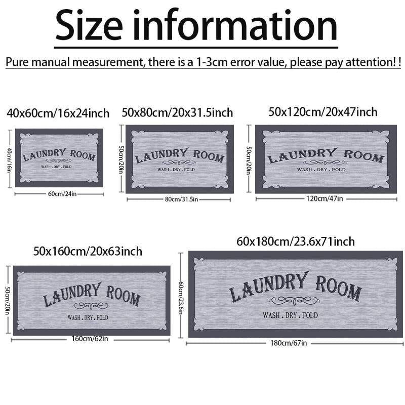 Non Slip Washable Laundry Room Mat Entrance Door Mat Self Laundry Bath Mat