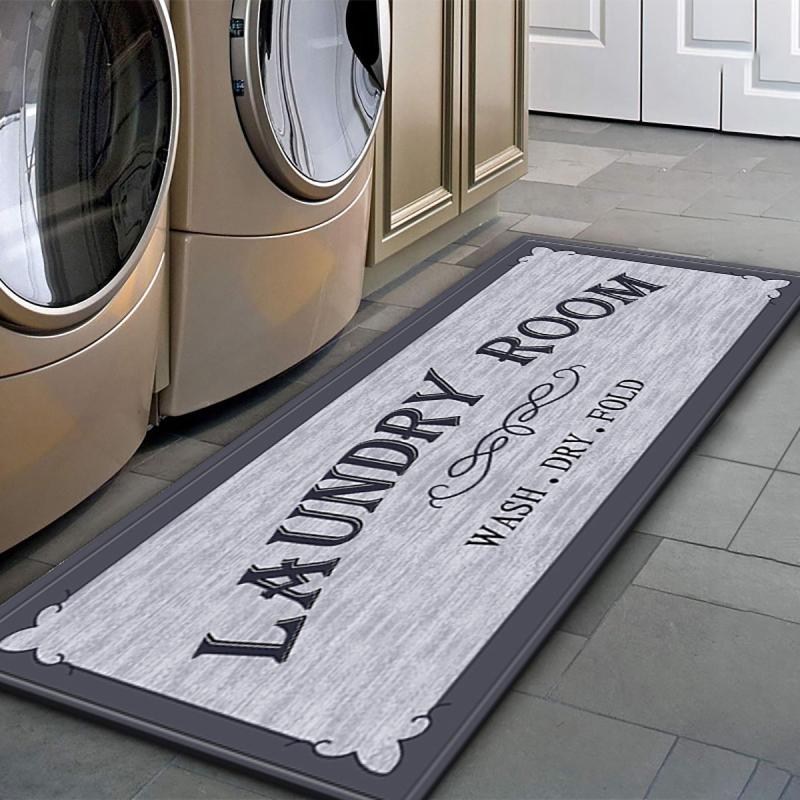 Non Slip Washable Laundry Room Mat Entrance Door Mat Self Laundry Bath Mat