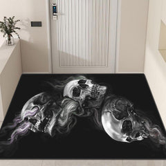 Gothic Halloween Skull Printed Rug for Living Room