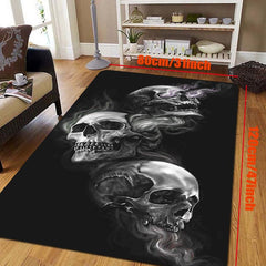 Gothic Halloween Skull Printed Rug for Living Room
