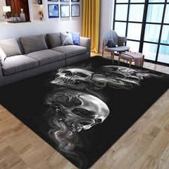 Gothic Halloween Skull Printed Rug for Living Room