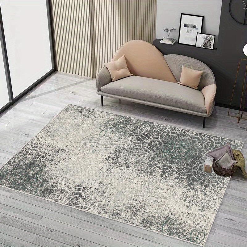 Crystal Velvet Abstract Pattern Rug Easy to Wash Soft Living Room Carpet