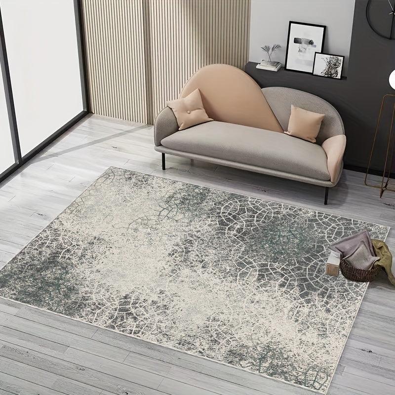 Crystal Velvet Abstract Pattern Rug Easy to Wash Soft Living Room Carpet