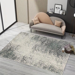 Crystal Velvet Abstract Pattern Rug Easy to Wash Soft Living Room Carpet