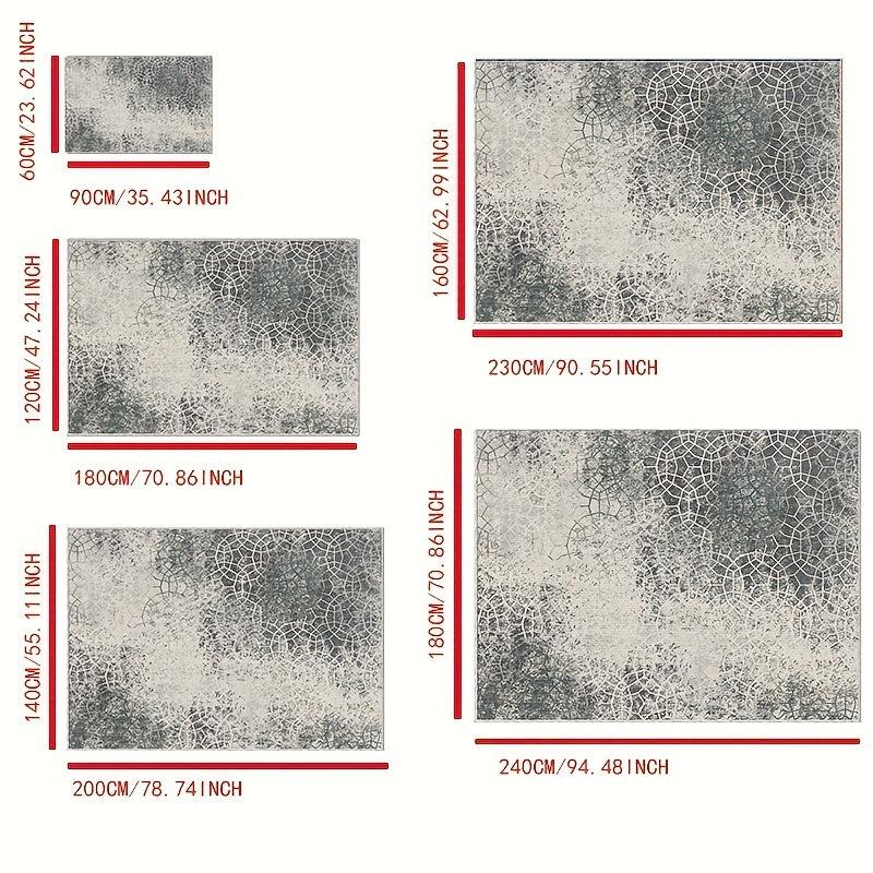 Crystal Velvet Abstract Pattern Rug Easy to Wash Soft Living Room Carpet
