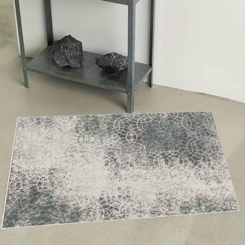 Crystal Velvet Abstract Pattern Rug Easy to Wash Soft Living Room Carpet