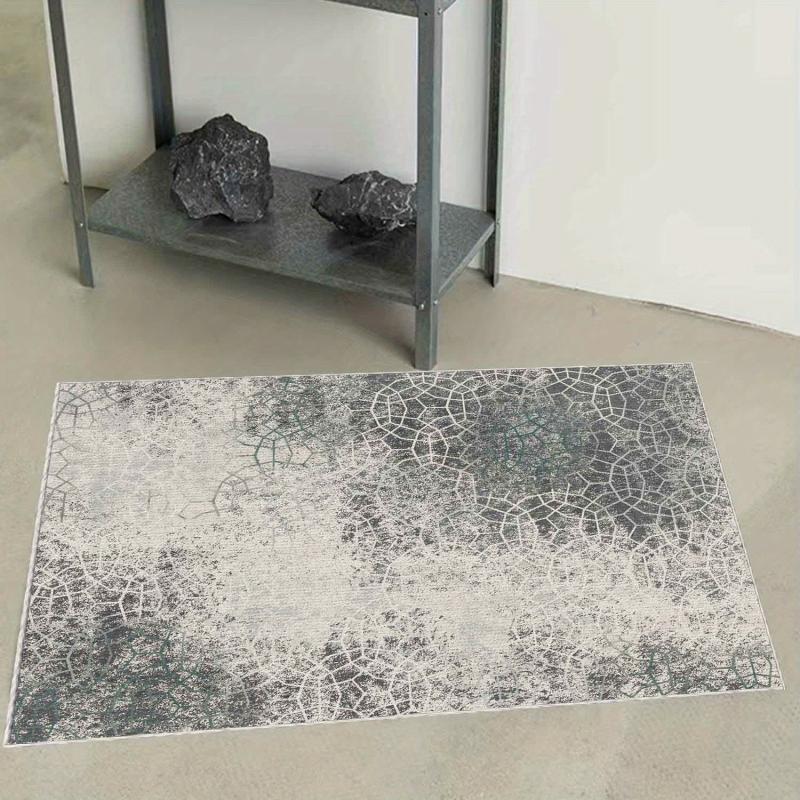 Crystal Velvet Abstract Pattern Rug Easy to Wash Soft Living Room Carpet