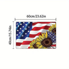American Flag Area Rug 4th Of July Sunflower Patriotic Area Rugs