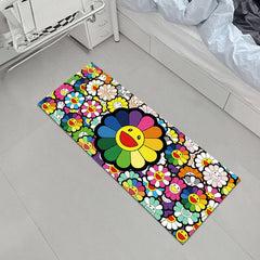 Sunflower Kitchen Runner Rug Anti Fatigue Vintage Non Slip Cushioned Rugs
