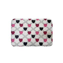 Heart Pattern Bathroom Mat Absorbent Non-slip Washable Bath Rug